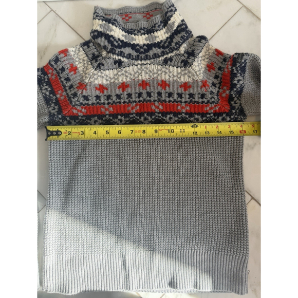 Columbia Sweater Womens XS Gray Pine Street Fair Isle Pullover Cotton Wool Blend - Picture 3 of 6